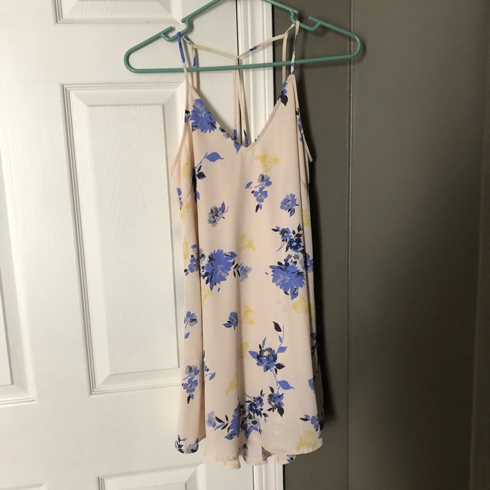 pale pink floral dress